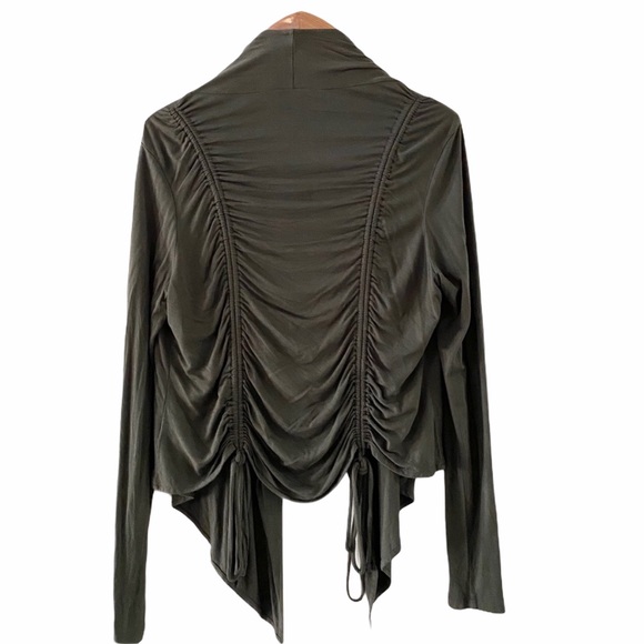 Mossimo XL green rouched cardigan - Picture 1 of 5